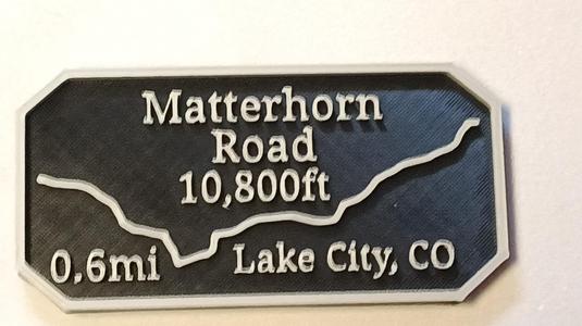 Maverick's Trail Badge Matterhorn Road Lake City Colorado