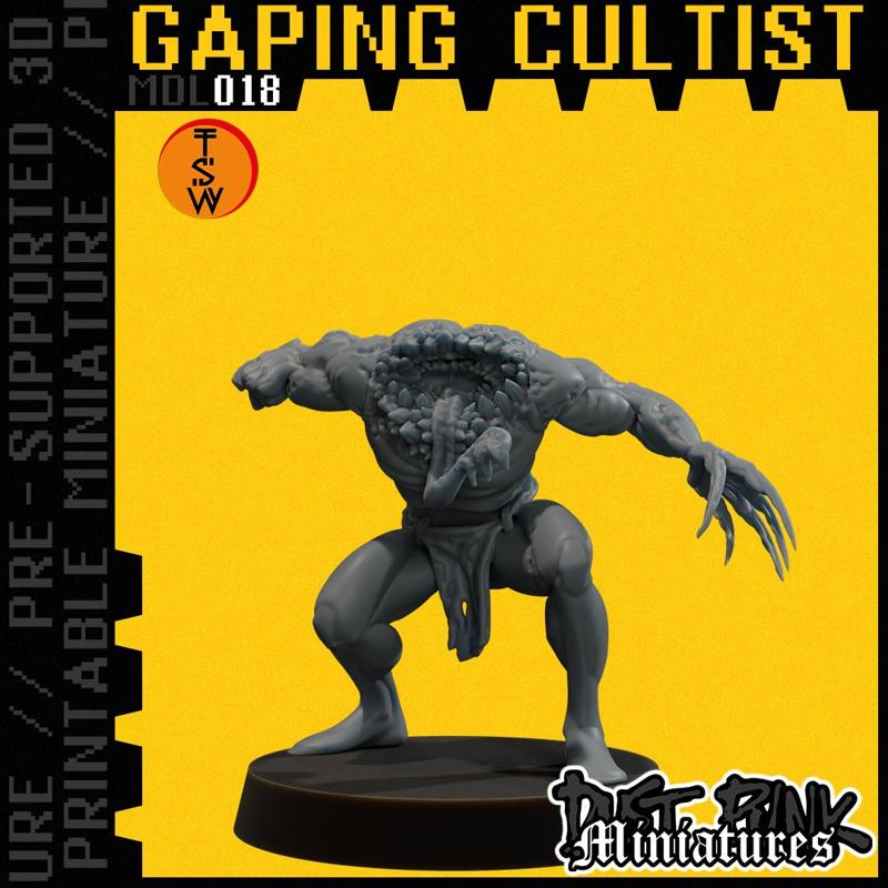 MDL018  GAPING CULTIST [PRE-SUPPORTED]