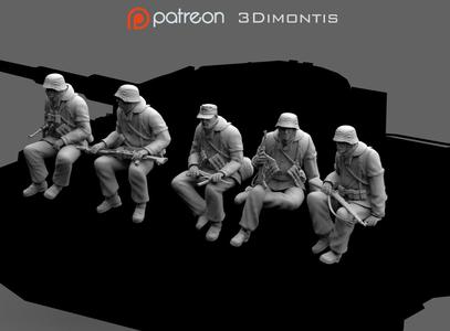 German tank crew 3D print model
