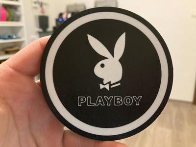Playboy logo coaster