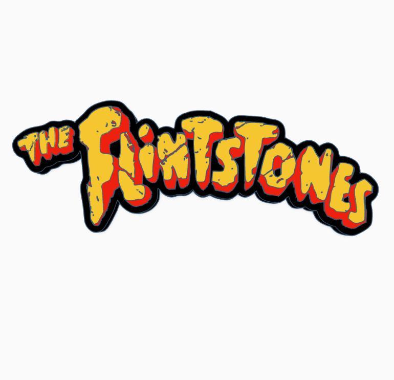 THE FLINTSTONES V2 Logo Display by MANIACMANCAVE3D