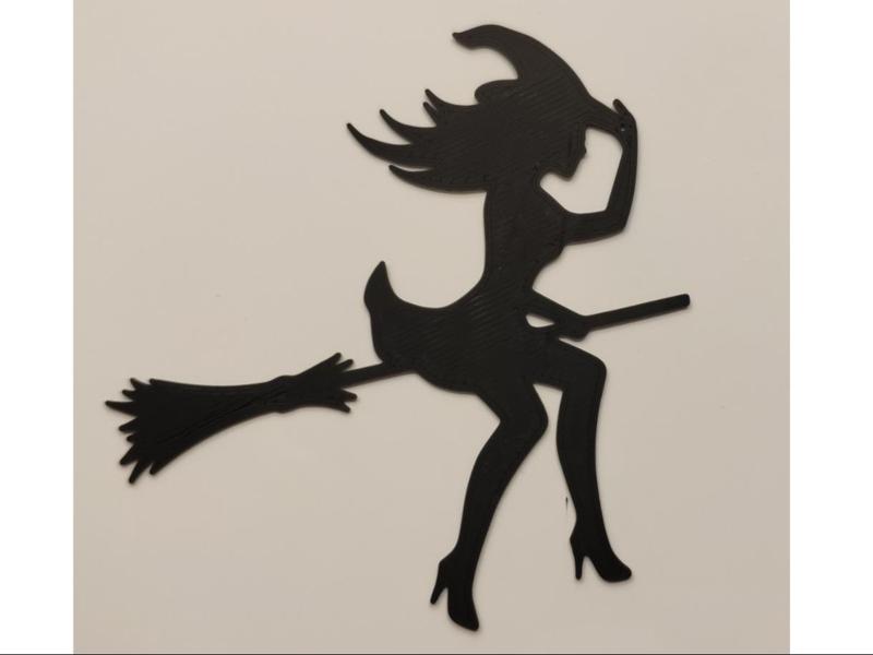 Halloween decoration - witch sticker