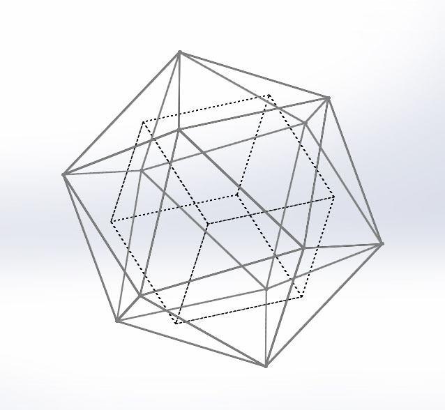 Icosahedron with Inscribed Cube - Model of Rudolf Laban's Space Harmony Theory