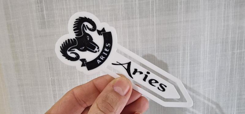 Zodiac ARIES bookmark Marcador Zodiaco ARIES