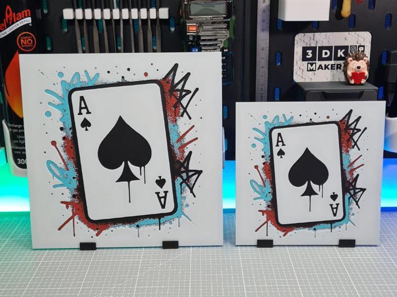 Graffiti Ace of Spades – Hueforge – 4 Colors