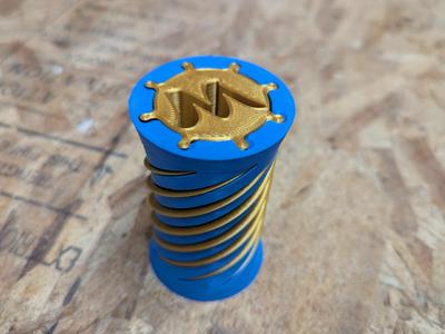 Spiral Fidget - Internal Letter M - Exposed Spiral