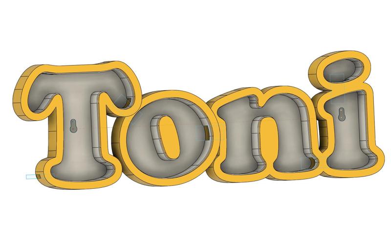 LED Name Lamp Toni