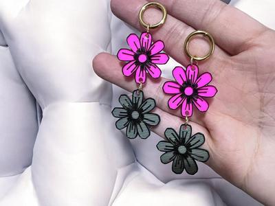 Two-flower earrings