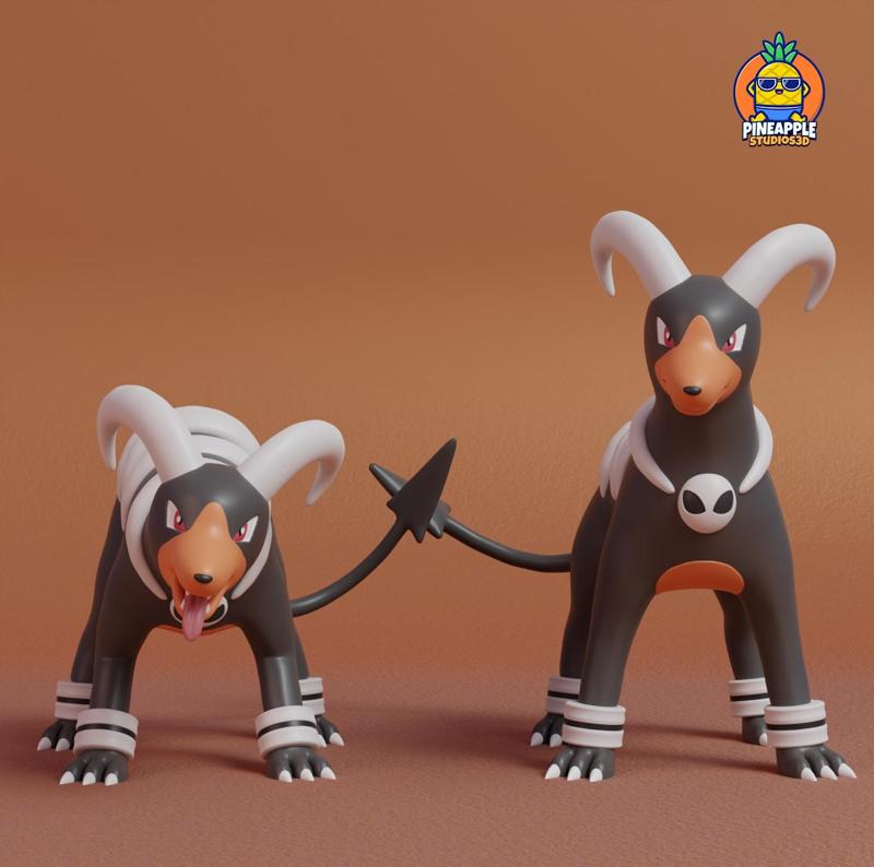 Pokemon - Houndoom with 2 poses