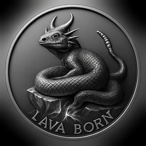 LAVA BORN IGUANA RATTLER COIN TOKEN WALL ART