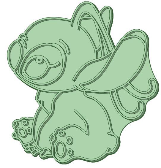 Angel Stitch whole side cookie cutter