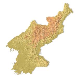 North Korea Topographic Map – 3D Model for 3D Printing & CNC Carving