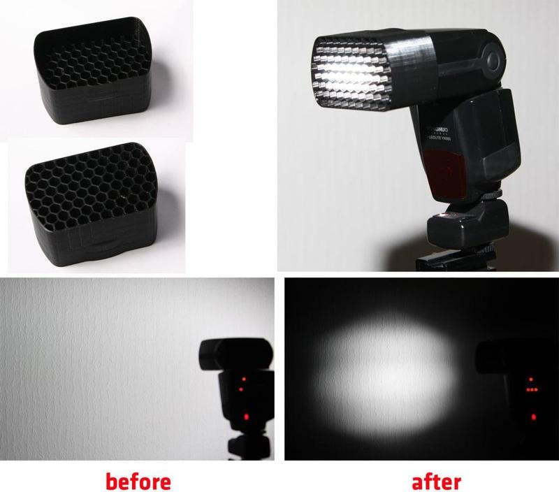Snoot with Honeycomb pattern for Yongnuo YN-560 Flash