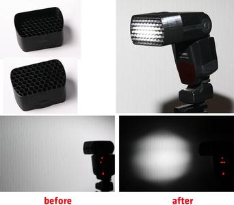 Snoot with Honeycomb pattern for Yongnuo YN-560 Flash