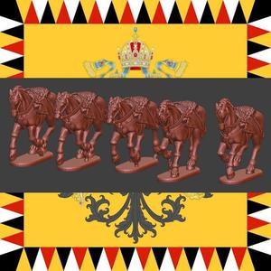 28mm Napoleonic Austrian light cavallery horses charging