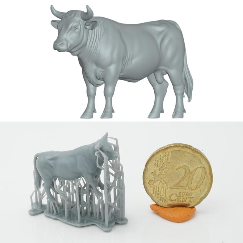 Bull Figure 01 – h0 scaled Animal Miniature (1/87 pre-supported)