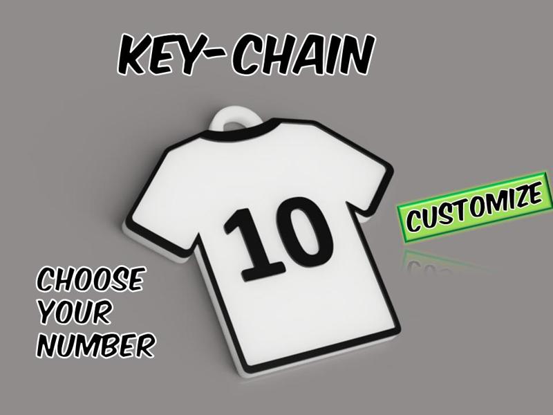 Customize Jersey with Number Keychain