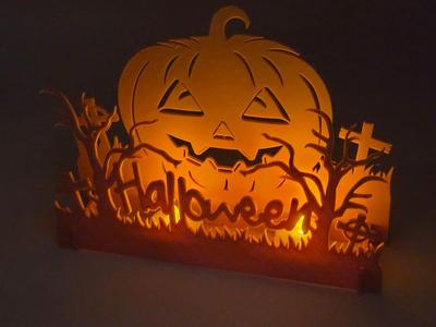 Halloween Scene Illuminated