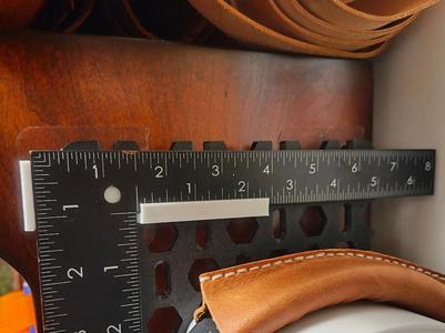 Skadis pegboard holder for metal ruler