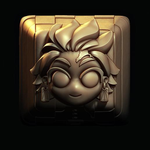 Tanjiro Kamado // Demon Slayer ( keycaps, keyboard )