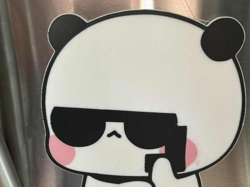 Large Bubu with gun and glasses plate 