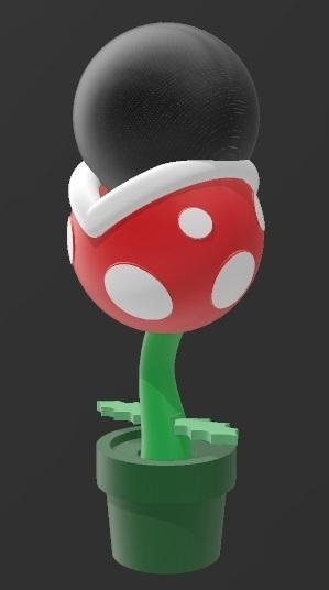 2 em 1 Porta Jóias e Suporte Alexa Echo Dot 4a e 5a Geração Planta Piranha Mario Bros