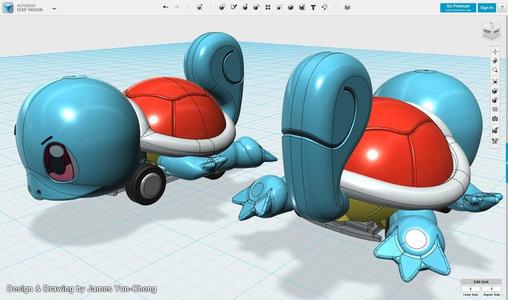 Pokémon - Squirtle pull-back car toy