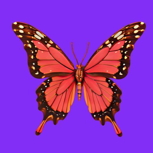 Vibrant Red and Black Butterfly