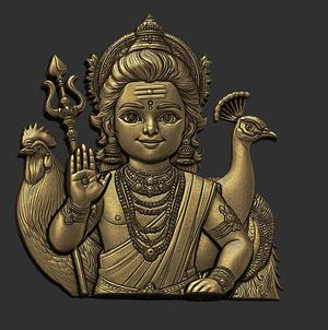 Lord Murugan 3d Printable and cnc
