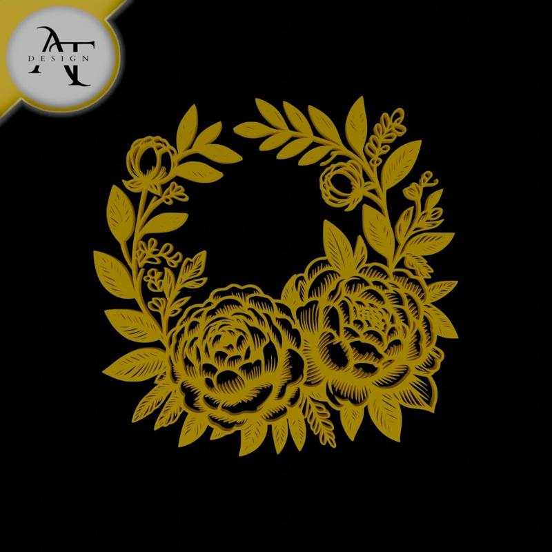 Flowers - Line Art - 2D Wall Art Decor