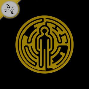 A person in a labyrinth - Silhouette - 2D Wall Art Decor