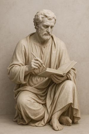 Saint Matthew the Apostle – 3D Classical Marble Sculpture | Last Supper Collection
