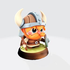 Cute Cartoon Viking Warrior 3D Model - Optimized for 3D Printing 3D print