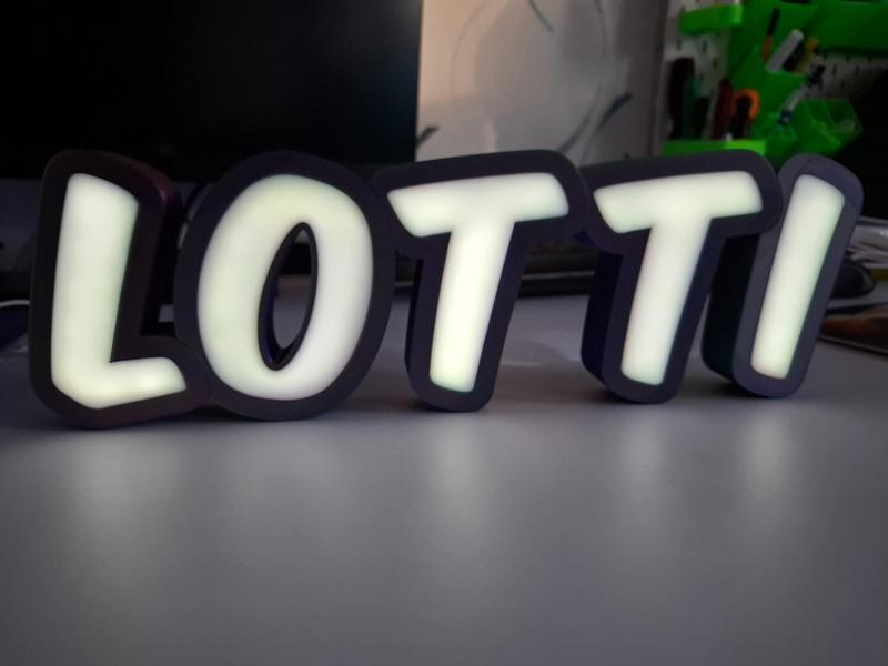LED 3D lettering "Lotti"