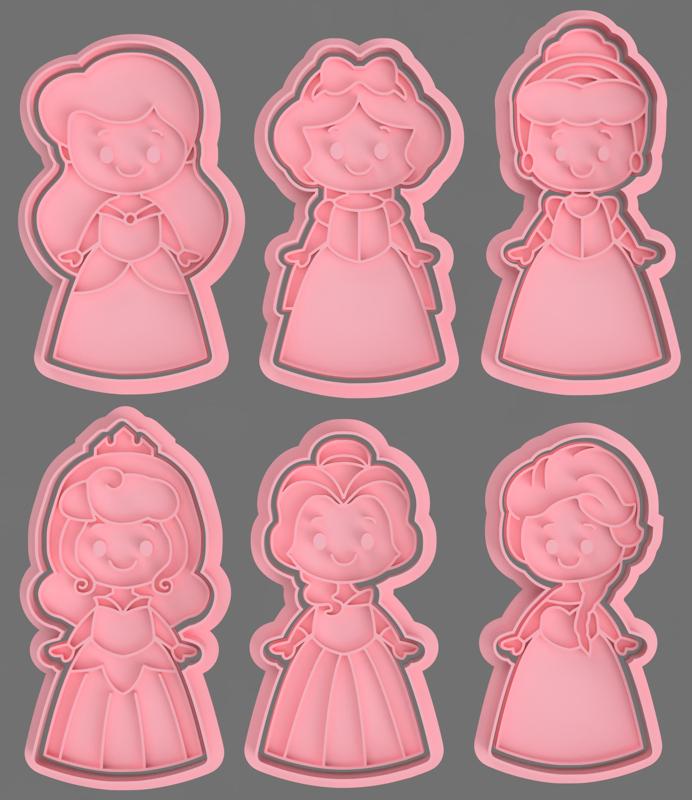 DISNEY PRINCESS CUTTERS FOR COOKIES AND FONDANT