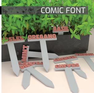 Herb Labels - Comic Font