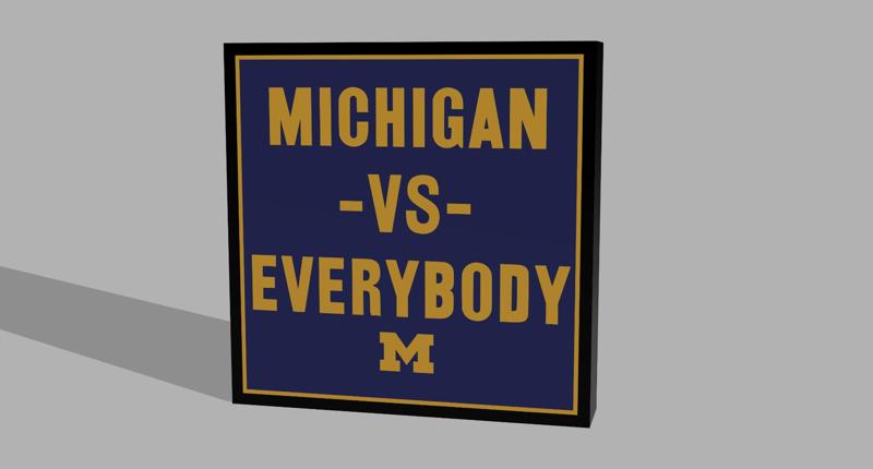 Michigan vs Everybody Light Box