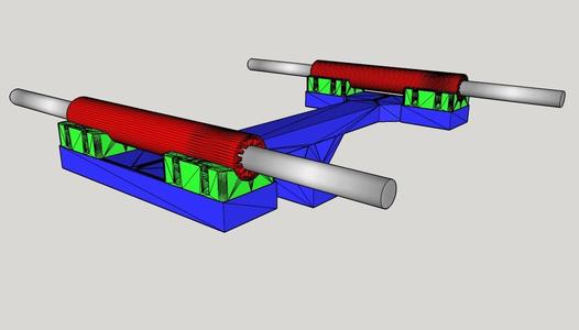 Fully Printable Y carriage on 200x200 bed with bearing IGUS STYLE