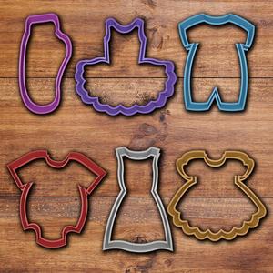 Baby clothes cookie cutter set