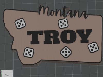 Fridge Magnet Troy Montana