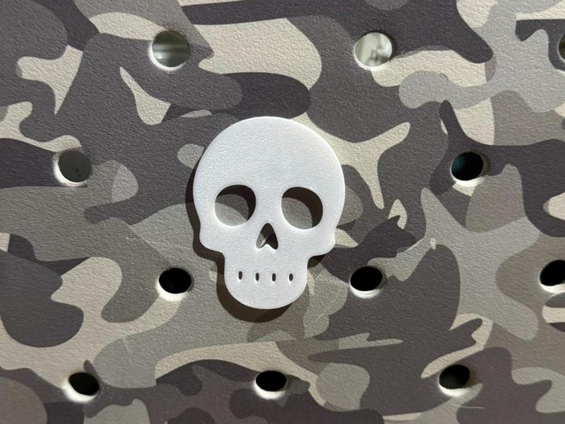 Spooky Skull Halloween Bogg Bag Charm