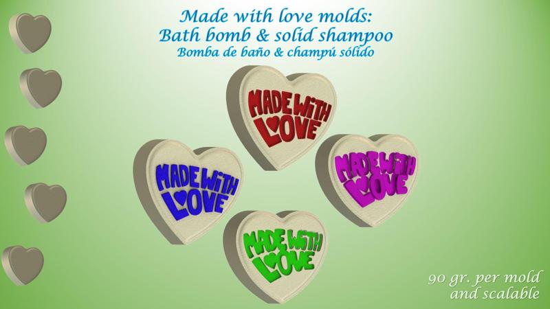 Heart MOLD: BATH BOMB, SOLID SHAMPOO