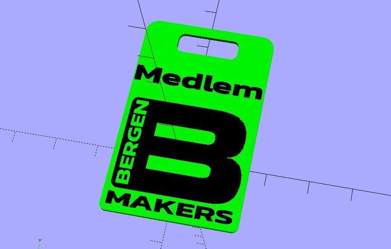 Bergen Makers nametag