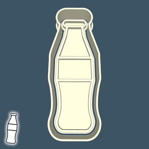 Food & drinks cookie cutters - bottle (soft drink / soda water) (style 3)