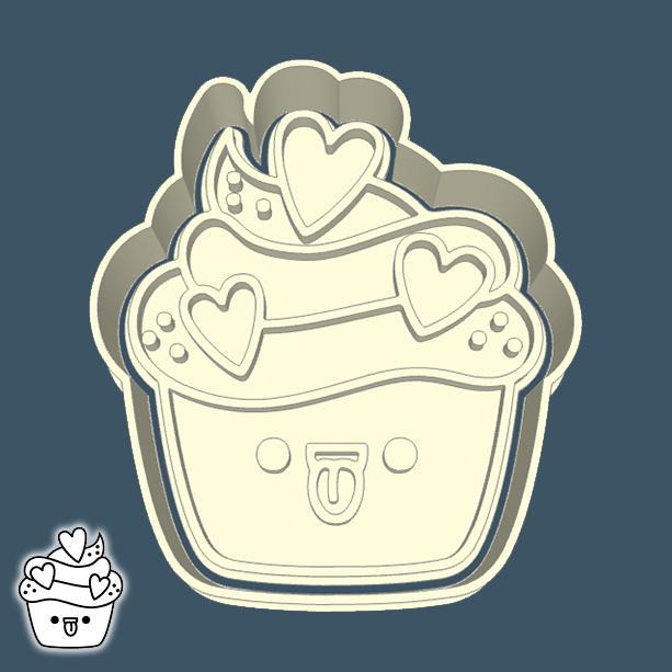 Food & drinks cookie cutters - cupcake (style 4)