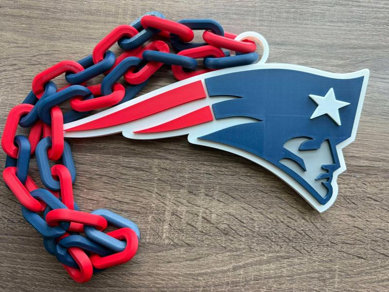 New England Patriots Over-Sized Necklace Logo