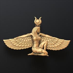 Isis Egyptian Goddess Pendant v4 3D print model