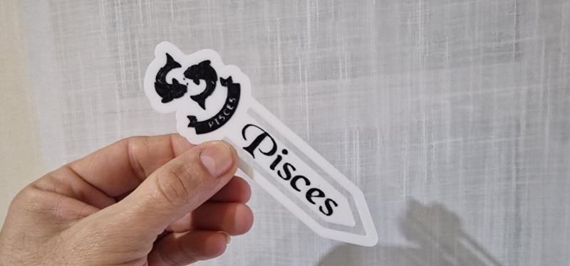 Zodiac PISCES bookmark Marcador Zodiaco PISCIS