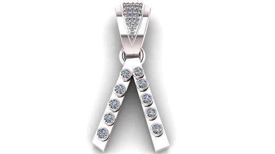 double bar pendant, 3d printable model