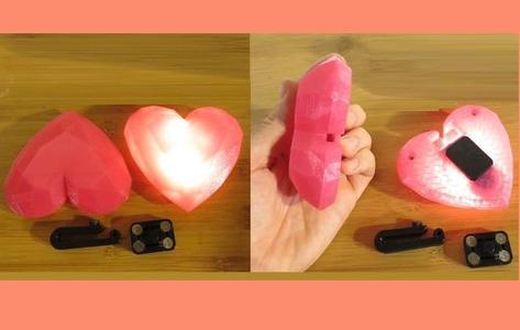 LED SPINELS HEART & DIAMOND GEM STEVEN UNIVERSE WEARABLE GLOW LIGHT UP CRYSTAL PROP , COSPLAY, COSTUME, HALLOWEEN